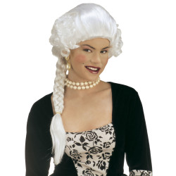 Historická parochňa s copom, biela